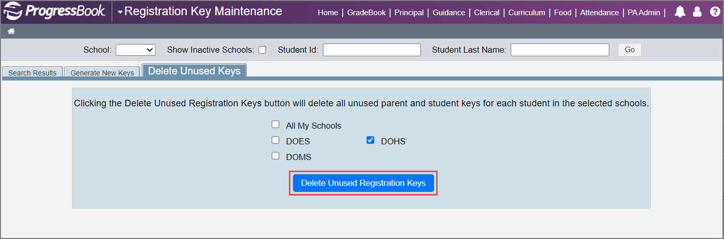 RegistrationKeyMaintenance_DeleteUnusedKeys_wSelectedSchool.png