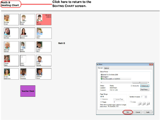 Print a Seating Chart