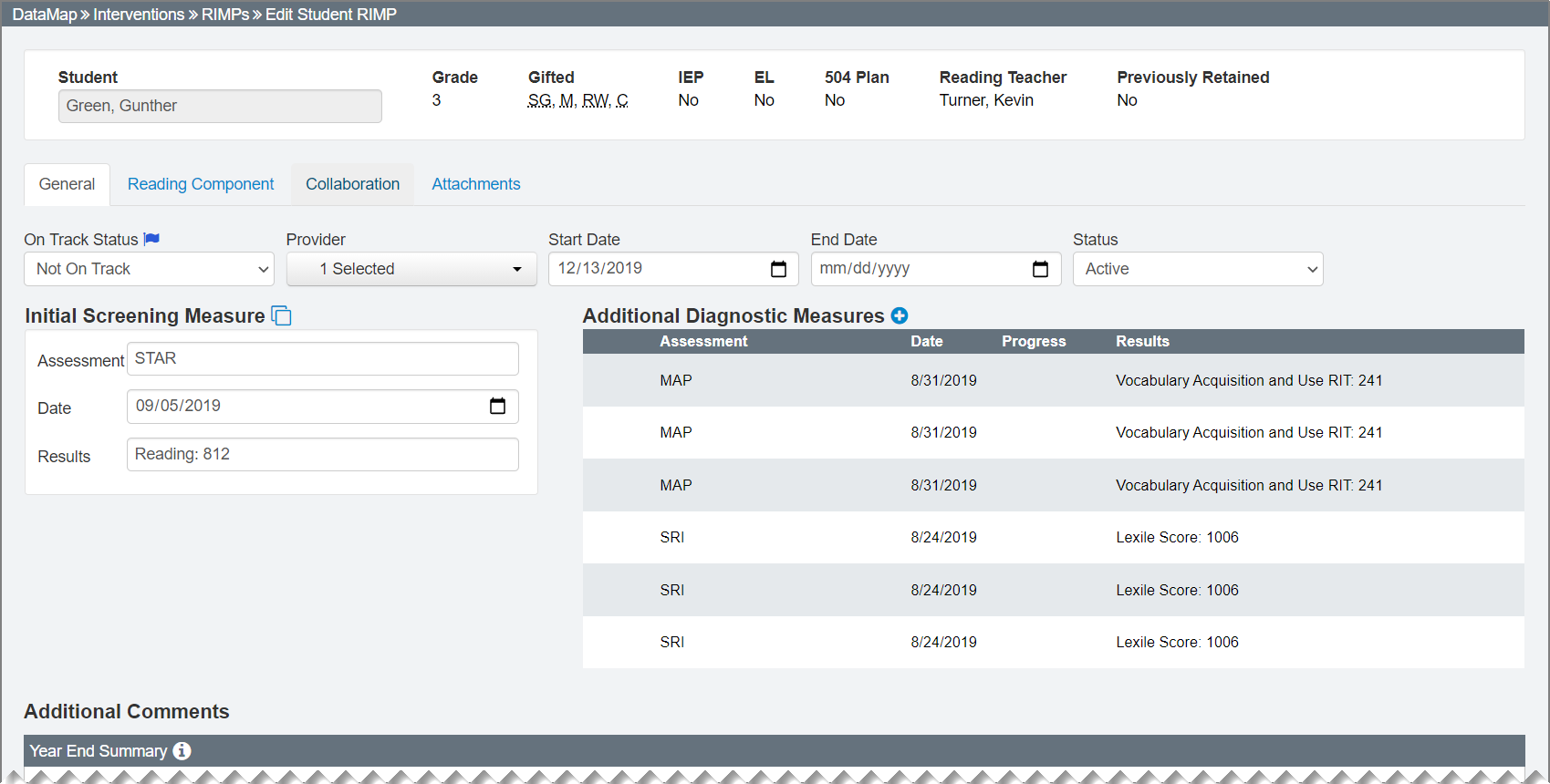 Edit a RIMP on the Student Roadmap Screen