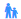 blue parent holding child’s hand custody icon