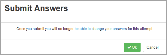 Submit Answers window: click Ok